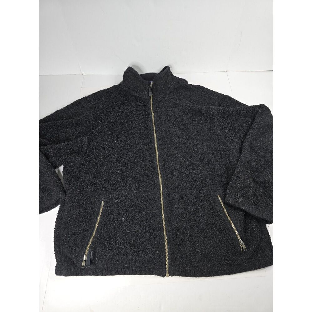 Vtg Bear Fleece Performance Men's Black Fleece Jacket L Full Zip USA Outdoor